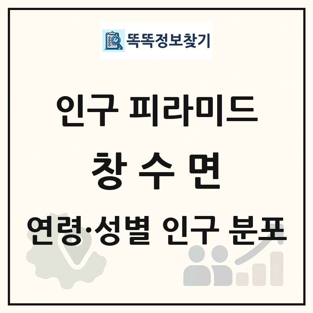 창수면 인구 피라미드 링크 그림